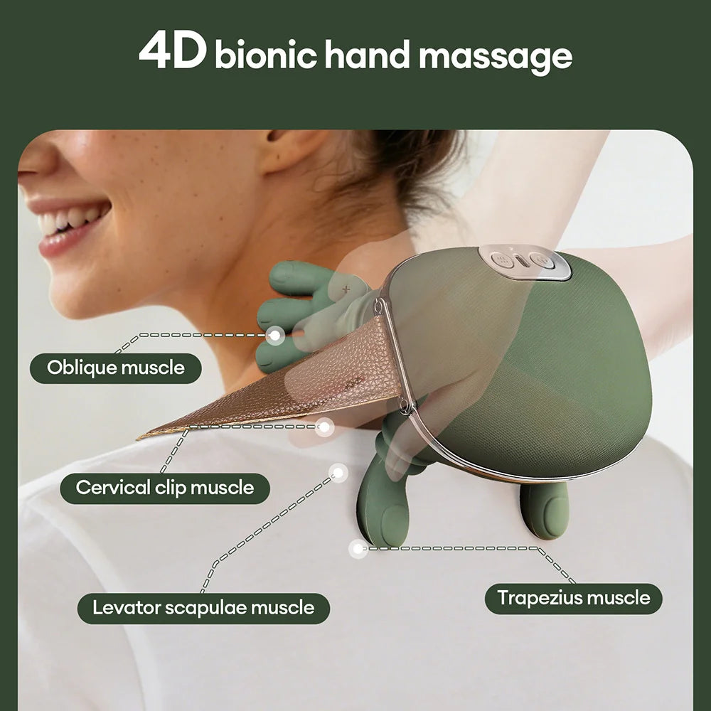 4D Bionic Finger Neck & Shoulder Massager - Relieve tension in just 10 minutes! The perfect tool for relaxation and well-being.